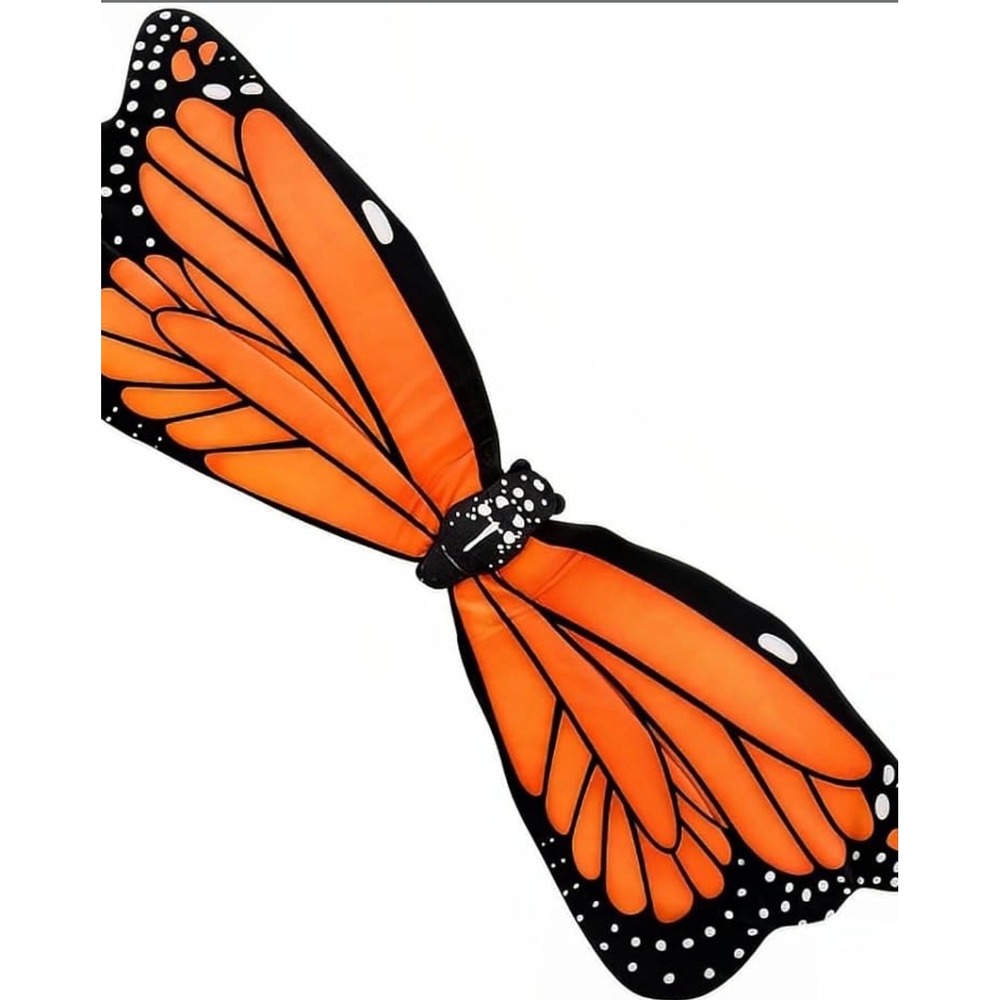Kids Monarch Butterfly Wings Orange Black Costume Accessory whimsi festival part